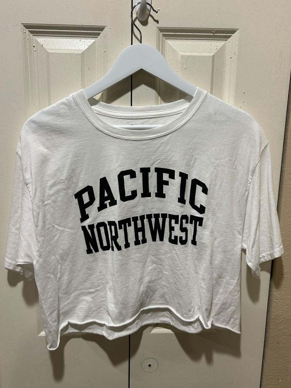 Champion Pacific Northwest White Cropped Tee , Small